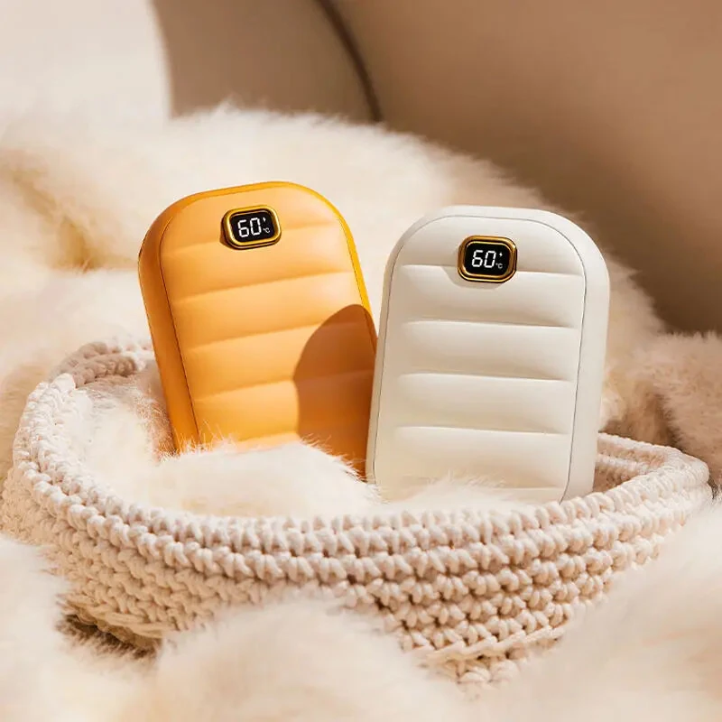 (image for) 2 In 1 Portable Hand Warmer 4000MAH Double-sided Heating Hand Warmer Mini Heater Hand Warmer Electric Type C Rechargeable